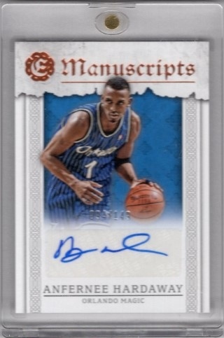 2016-17 Panini Excalibur - Manuscripts #M-AH - Anfernee Hardaway AUTO, SN149 - Orlando Magic