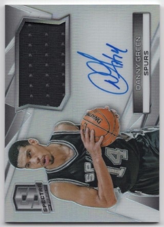 2014-15 Panini Spectra - Autographed Memorabilia Prizm #25 - Danny Green AUTO, MEM, SN100 - San Antonio Spurs