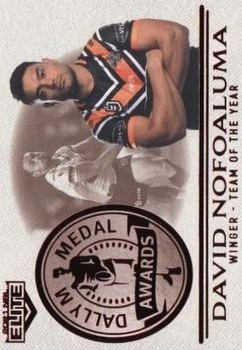 NRL - 2021 Elite - Dally M Awards #DM03 - David Nofoaluma - Wests Tigers