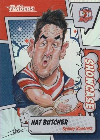 NRL - 2024 Traders - Showcase Caricature #S16 - Nat Butcher - Sydney Roosters