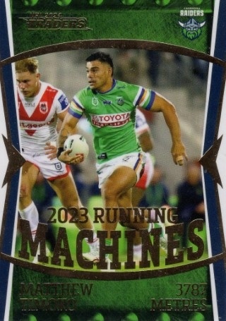 NRL - 2024 Traders - Running Machines #RM02 - Matthew Timoko SN117 - Canberra Raiders