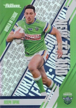 NRL - 2024 Traders - World in League #WL06 - Joseph Tapine - Canberra Raiders