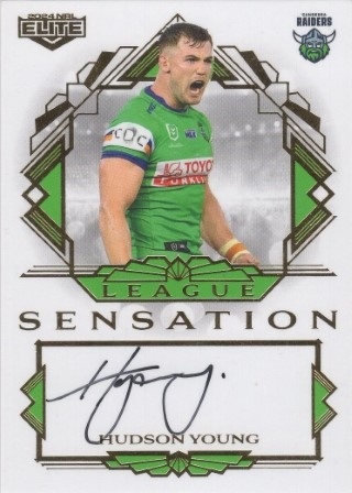 NRL - 2024 Elite - League Sensation White #LSW02 - Hudson Young AU, SN90 - Canberra Raiders