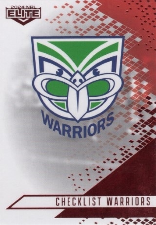 NRL - 2024 Elite - MOJO Ruby #MR136 - Team Checklist SN50 - New Zealand Warriors