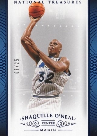 2014-15 Panini National Treasures - Blue #100 - Shaquille O'Neal SN25 - Orlando Magic