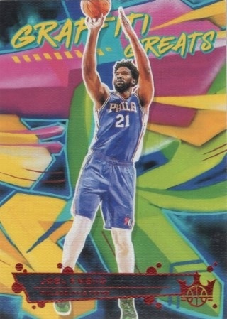 2021-22 Court Kings - Graffiti Greats Ruby #13 - Joel Embiid SN149 - Philadelphia 76ers