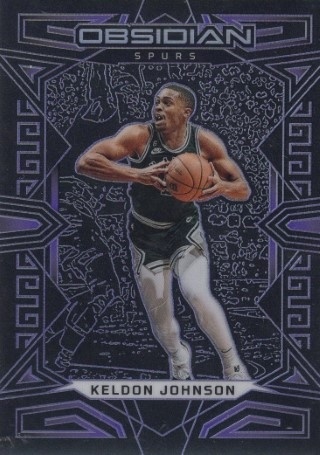 2022-23 Panini Obsidian - Electric Etch Purple #019 - Keldon Johnson SN99 - San Antonio Spurs