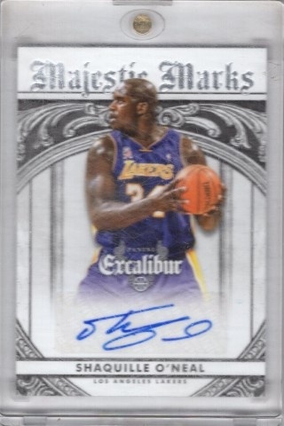 2014-15 Panini Excalibur - Majestic Marks #09 - Shaquille O'Neal AUTO - LA Lakers