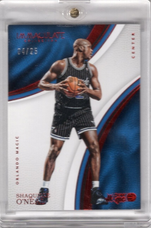 2016-17 Immaculate Collection - Red #090 - Shaquille O'Neal SN25 - Orlando Magic