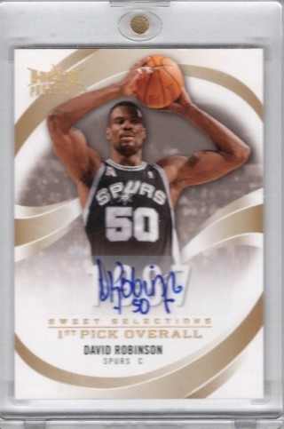 2008-09 Fleer Hot Prospects - Sweet Selections Autographs #SS-DR - David Robinson AUTO, SN25 - San Antonio Spurs