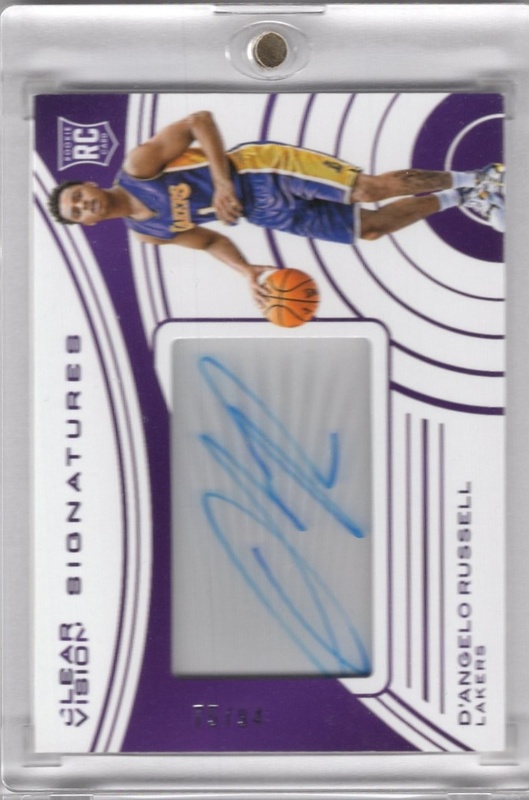2015-16 Panini Clear Vision - Clear Vision Signatures #CVS-DR - D'Angelo Russell ROOKIE, AUTO, SN94 - LA Lakers