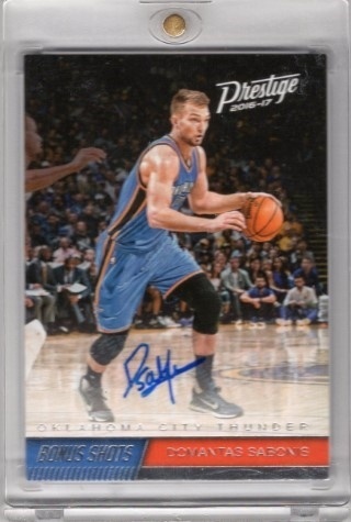 2016-17 Prestige - Bonus Shots Signatures #097 - Domantas Sabonis ROOKIE, AUTO - OKC Thunder