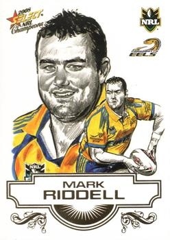 NRL - 2008 Select Champions - Sketch Cards #SK19 - Mark Riddell - Parramatta Eels