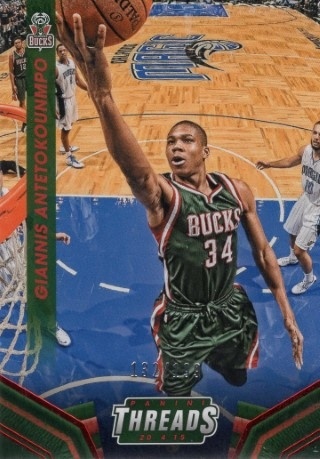 2014-15 Panini Threads - Century Proof Red #064 - Giannis Antetokounmpo SN199 - Milwaukee Bucks