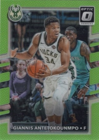 2017-18 Donruss Optic - Lime Green #081 - Giannis Antetokounmpo SN175 - Milwaukee Bucks