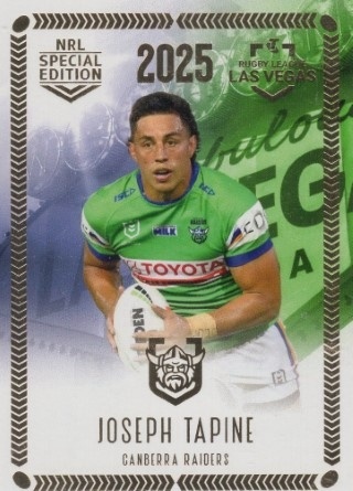 NRL - 2025 NRL Special Edition Las Vegas - #LV03 Joseph Tapine - Canberra Raiders