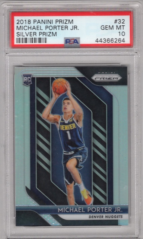 GRADED - 2018-19 Panini Prizm - Prizm Silver #032 - Michael Porter Jr ROOKIE - PSA 10 - Denver Nuggets