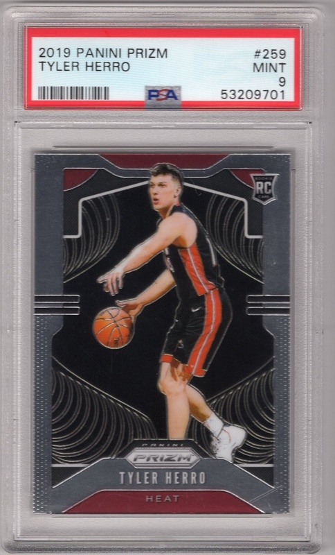 GRADED - 2019-20 Panini Prizm - #259 Tyler Herro ROOKIE - PSA 9 - Miami Heat