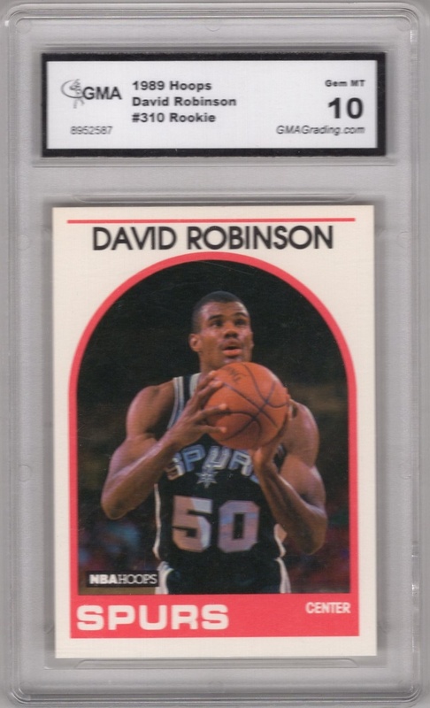 1989-90 Hoops - #310 David Robinson ROOKIE - GMA 10 - San Antonio Spurs