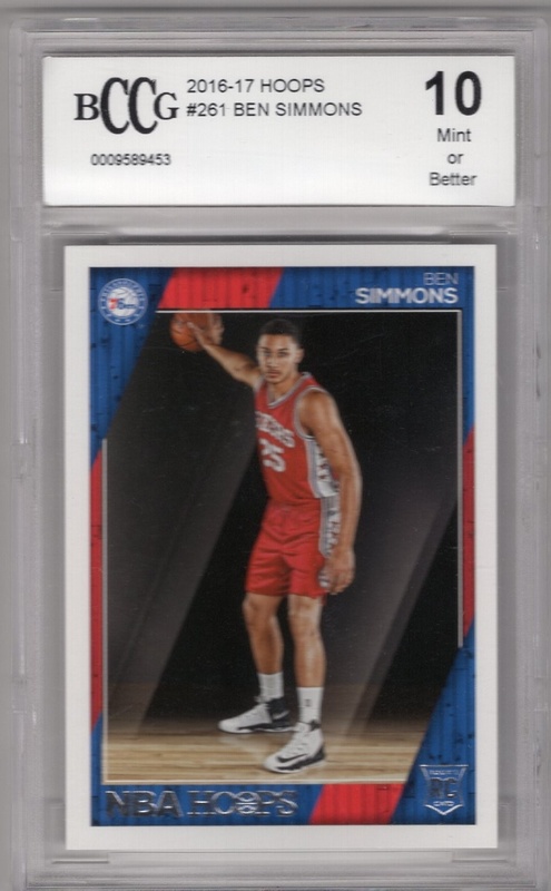 GRADED - 2016-17 Hoops - #261 Ben Simmons ROOKIE - BCCG 10 - Philadelphia 76ers