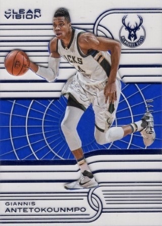 2015-16 Panini Clear Vision - Blue #014 - Giannis Antetokounmpo SN149 - Milwaukee Bucks