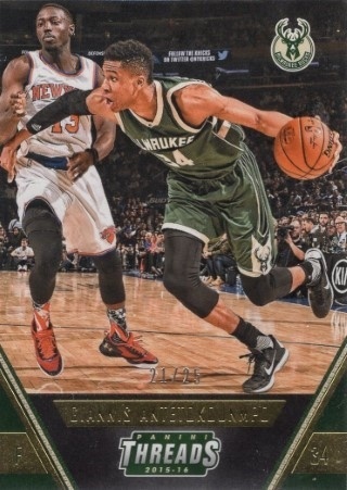 2015-16 Panini Threads - Century Proof Gold #115 - Giannis Antetokounmpo SN25 - Milwaukee Bucks