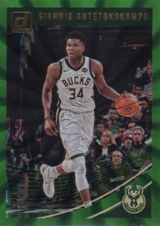 2018-19 Donruss - Holo Green Laser #085 - Giannis Antetokounmpo SN99 - Milwaukee Bucks