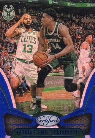 2018-19 Panini Certified - Blue #006 - Giannis Antetokounmpo SN199 - Milwaukee Bucks