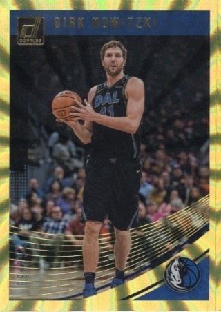 2018-19 Donruss - Holo Yellow Laser #040 - Dirk Nowitzki SN25 - Dallas Mavericks
