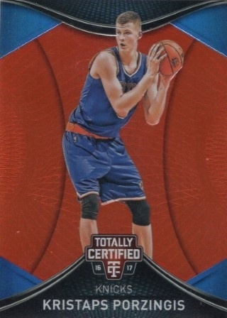 2016-17 Totally Certified - Orange #049 - Kristaps Porzingis SN60 - New York Knicks