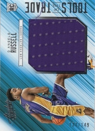 2015-16 Absolute - Tools of the Trade Rookie Materials Jumbo #02 - D'Angelo Russell ROOKIE - MEM, SN149 - LA Lakers