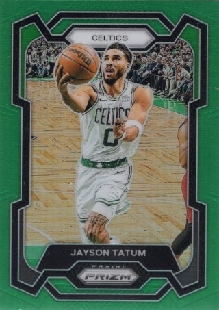 2023-24 Panini Prizm - Prizm Green #002 - Jayson Tatum -Boston Celtics