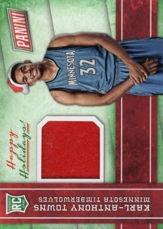 2015 Panini Black Friday - Happy Holidays #KAT - Karl-Anthony Towns ROOKIE, MEM - Minnesota Timberwolves