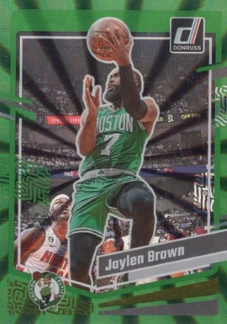 2023-24 Donruss - Green Laser Holo #128 - Jaylen Brown - Boston Celtics