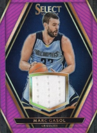 2015-16 Select - Select Swatches Purple Prizms #035 - Marc Gasol MEM, SN99 - Memphis Grizzlies