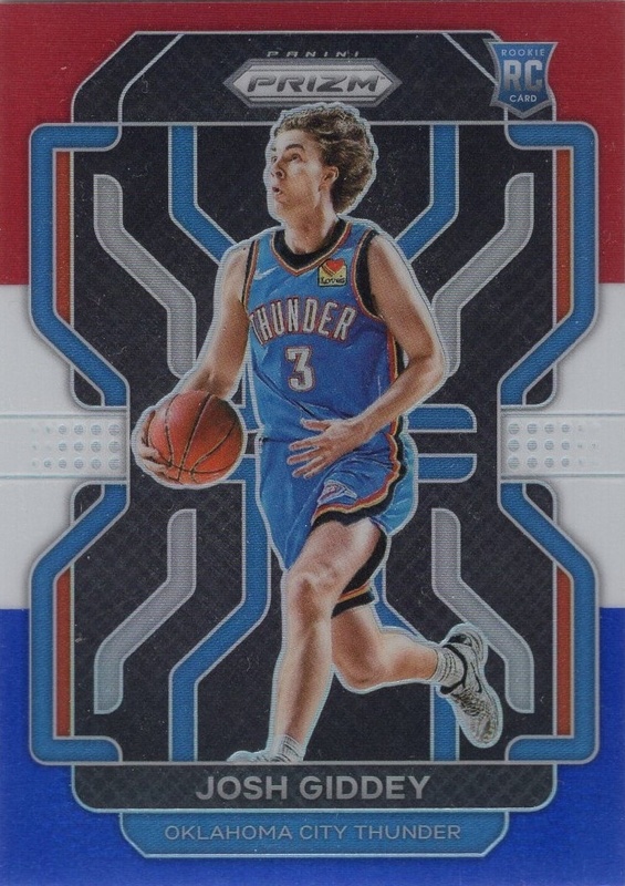 2021-22 Panini Prizm - Prizm Red White & Blue #301 - Josh Giddey ROOKIE - OKC Thunder