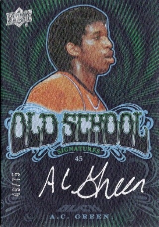 2013-14 Upper Deck Black - Old School Signatures #OS-AG - A.C. Green AUTO, SN75 - Oregon State Beavers