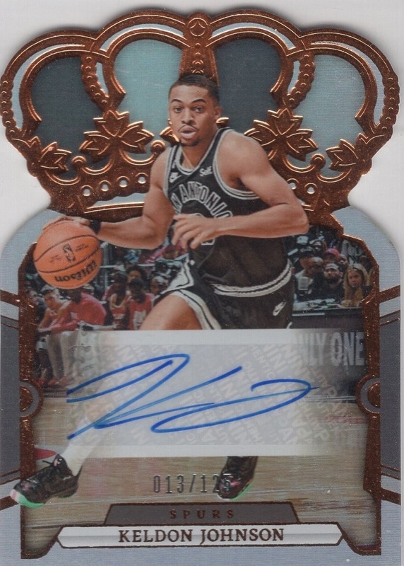 2023-24 Panini Crown Royale - Crown Autographs #CA-KEL - Keldon Johnson AUTO, SN125 - San Antonio Spurs