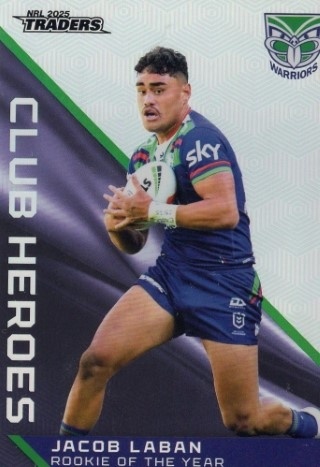 NRL - 2025 Traders - Club Heroes #CH41 - Jacob Laban - New Zealand Warriors