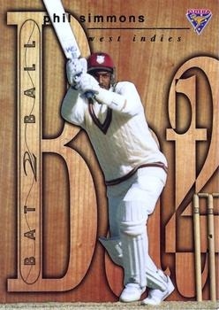 CRICKET - 1995-96 Futera - Bat 2 Ball #B2B04 - Phil Simmons / Wasim Akram SN4500 - West Indies / Pakistan