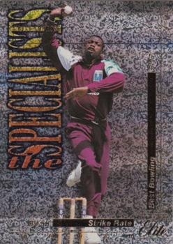 CRICKET - 1996 Futera Elite - The Specialists #TS15 - Curtly Ambrose SN6000 - West Indies