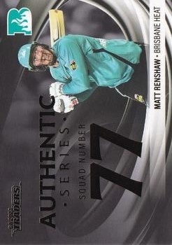 CRICKET - Traders 2023-24 - Authentics Foil Number #AN04 - Matt Renshaw - Brisbane Heat
