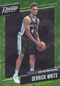 2017-18 Prestige - Micro Etch Rookies Bright Green #028 - Derrick White ROOKIE - San Antonio Spurs