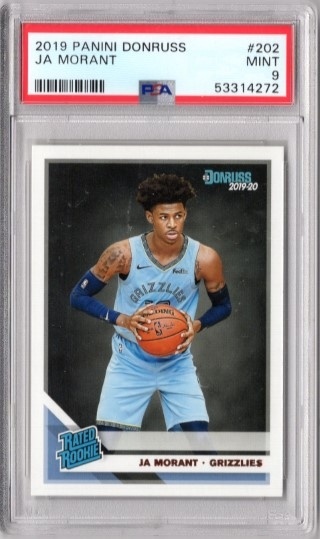 GRADED - 2019-20 Donruss - #202 Ja Morant RR, ROOKIE - PSA 9 - Memphis Grizzlies