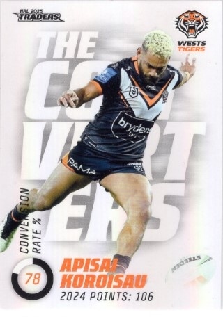 NRL - 2025 Traders - The Converters #TC17 - Apisai Koroisau - Wests Tigers