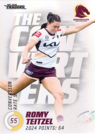 NRL - 2025 Traders - The Converters #TC18 - Romy Teitzel - Brisbane Broncos
