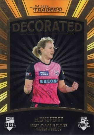 CRICKET - Traders 2024-25 - Decorated #D27 - Ellyse Perry SN170 - Sydney Sixers