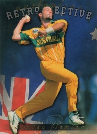 CRICKET - 1996 Futera World Cup - Australian World Cup Retrospective #AR12 - Damien Fleming SN1000 - Australia