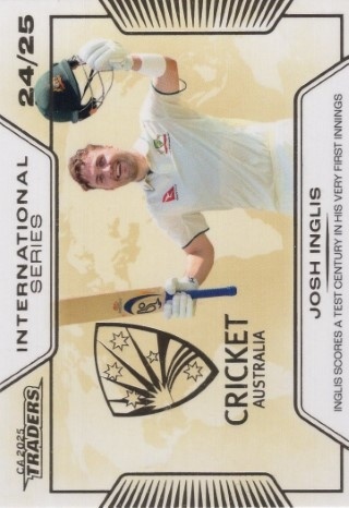 CRICKET - Traders 2025-26 - International Series Gold #ISG20 - Josh Inglis SN139 - Australia