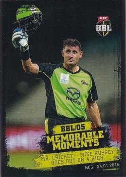 CRICKET - 2016-17 Tap N Play Big Bash - Memorable Moments BBL05 #MM16 - Mike Hussey - Sydney Thunder